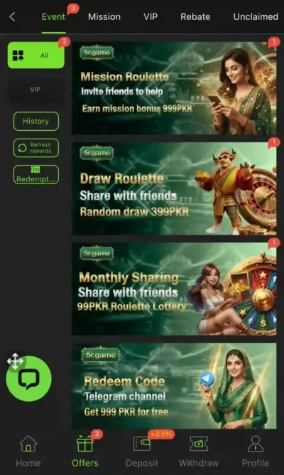 5R Game – Slot Games and Spin Lobby Pakistan